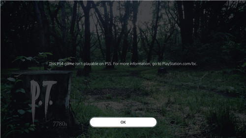 PS5将不再兼容《P.T.》试玩版 现已从PS商城下架