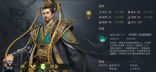 《荣耀新三国》刘备立绘图鉴(图2)