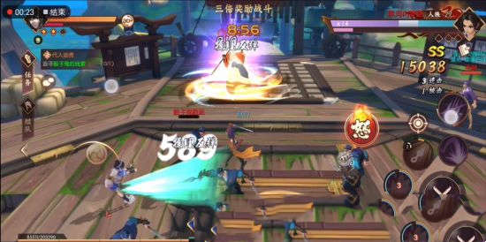 《侍魂：胧月传说》贺隐奇袭连招 绕背岩凸风魔手里剑(图4)