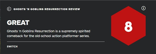 《魔界村Resurrection》IGN 8分：老派平台动作游戏的强势回归(图1)