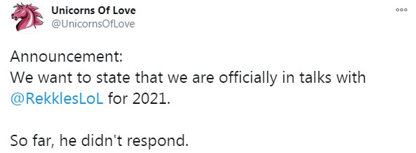 英雄联盟FNC战队官宣Rekkles离队 具体去向未知(图1)