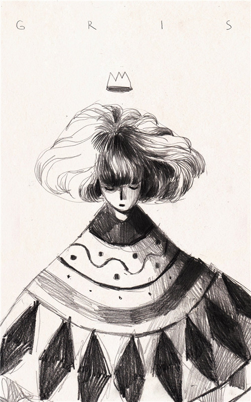 《GRIS》制作人展示游戏铅笔手绘风格概念图(图2)