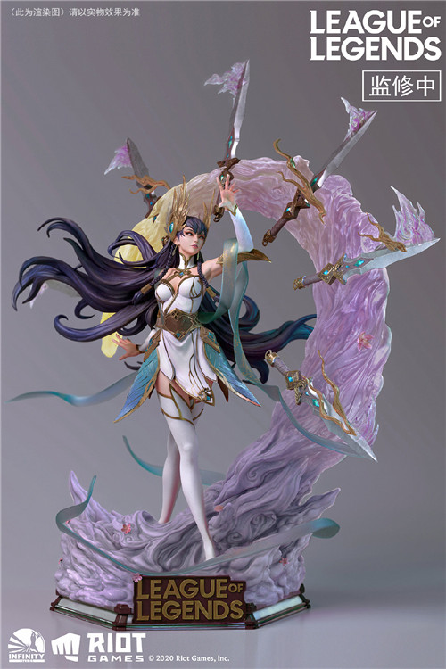 开天工作室与拳头合作推出LOL玉剑传说艾瑞莉娅雕像(图1)