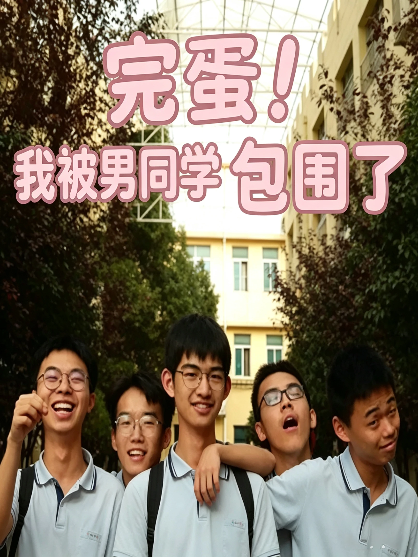 完蛋！我被男同学包围了
